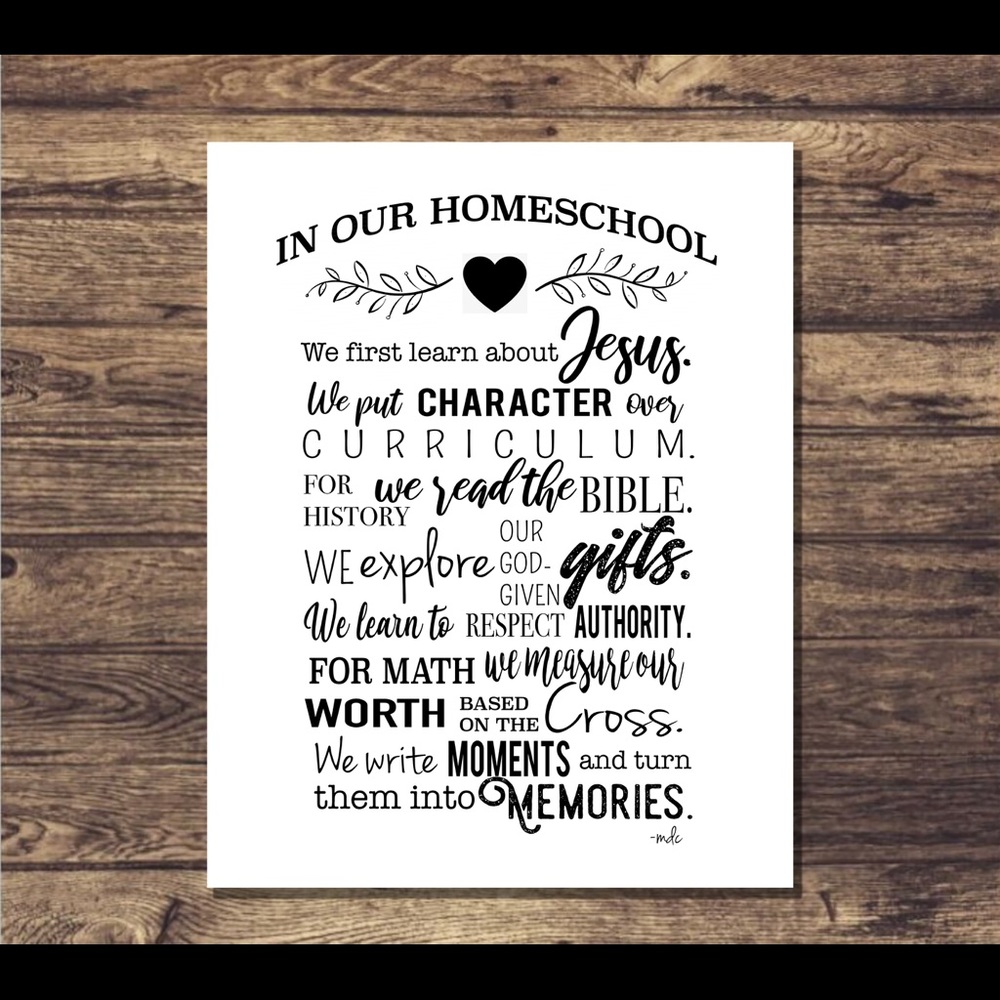 Our Homeschool Print 11x14